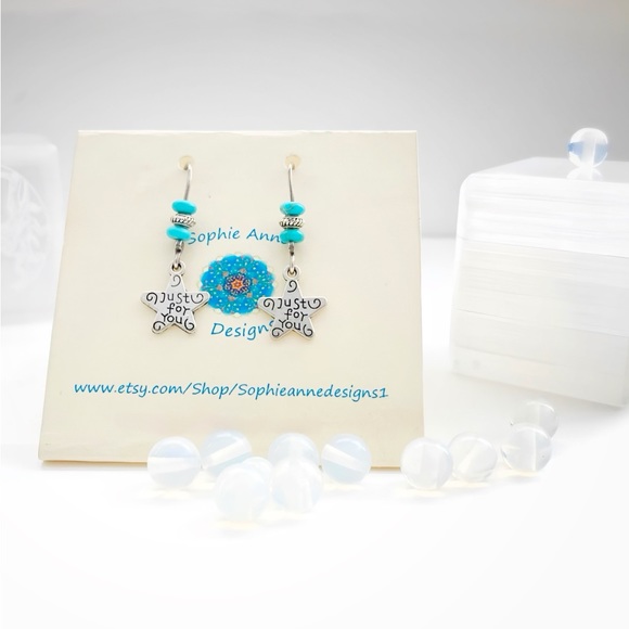 "Just for You" Turquoise Howlite Set - Picture 4 of 7